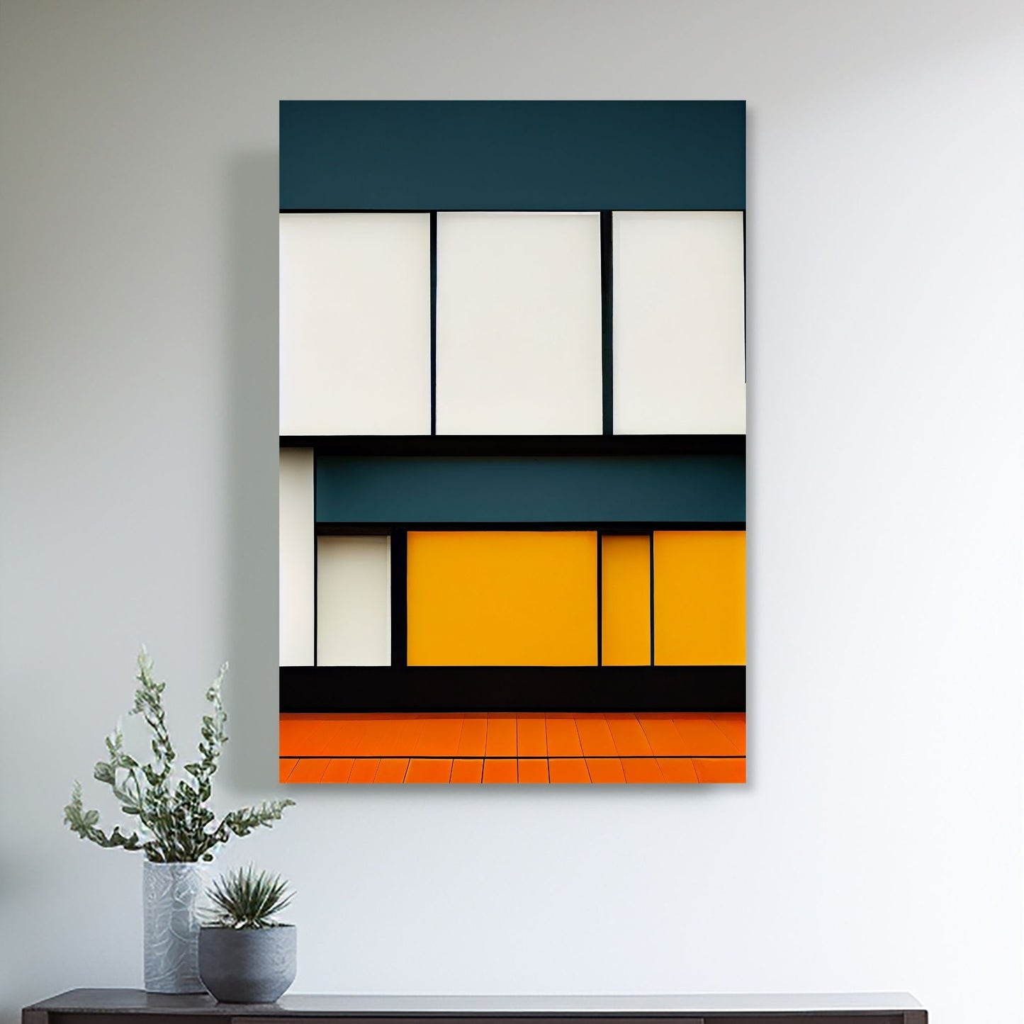 BAUHAUS GEOMETRIC ART No16 – PLAKAT OG LERRET