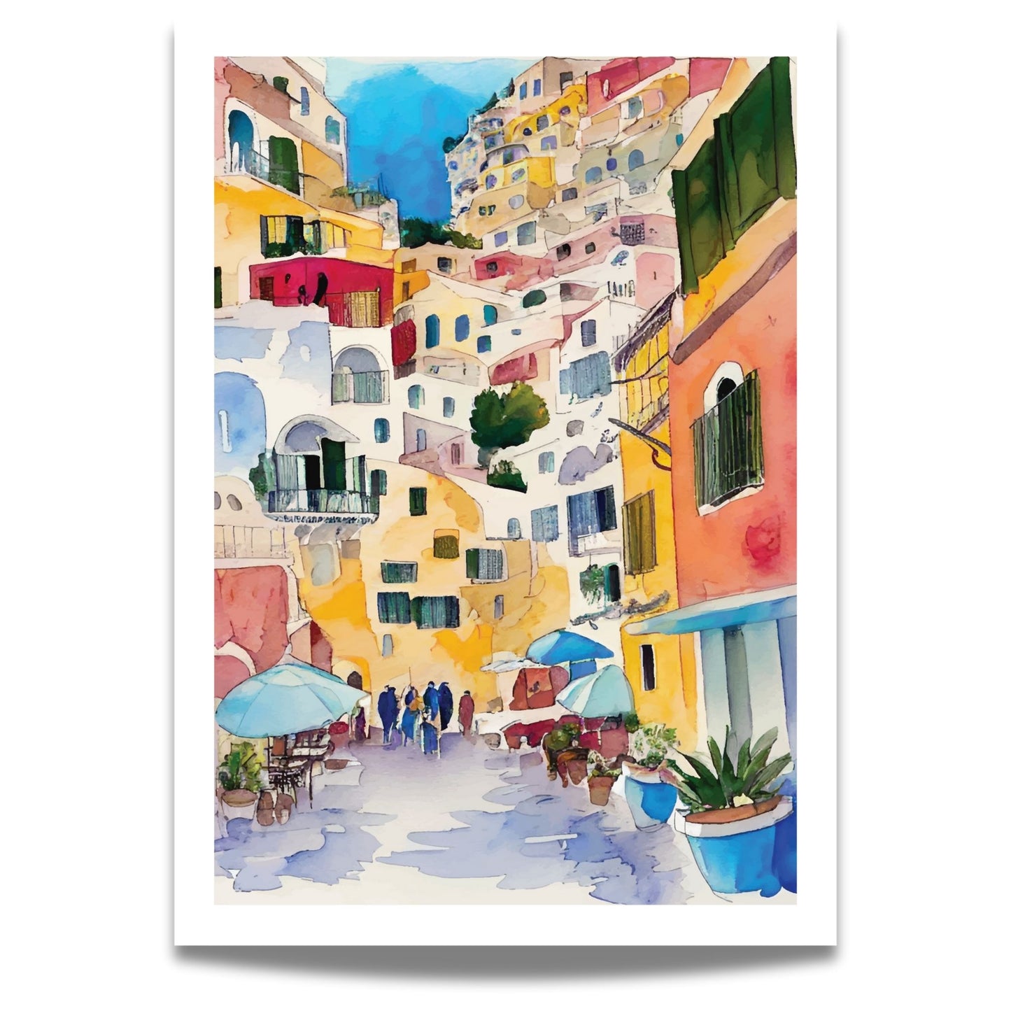 Legg til en bit av italiensk eleganse i hjemmet ditt med vår plakat Positano No6. 