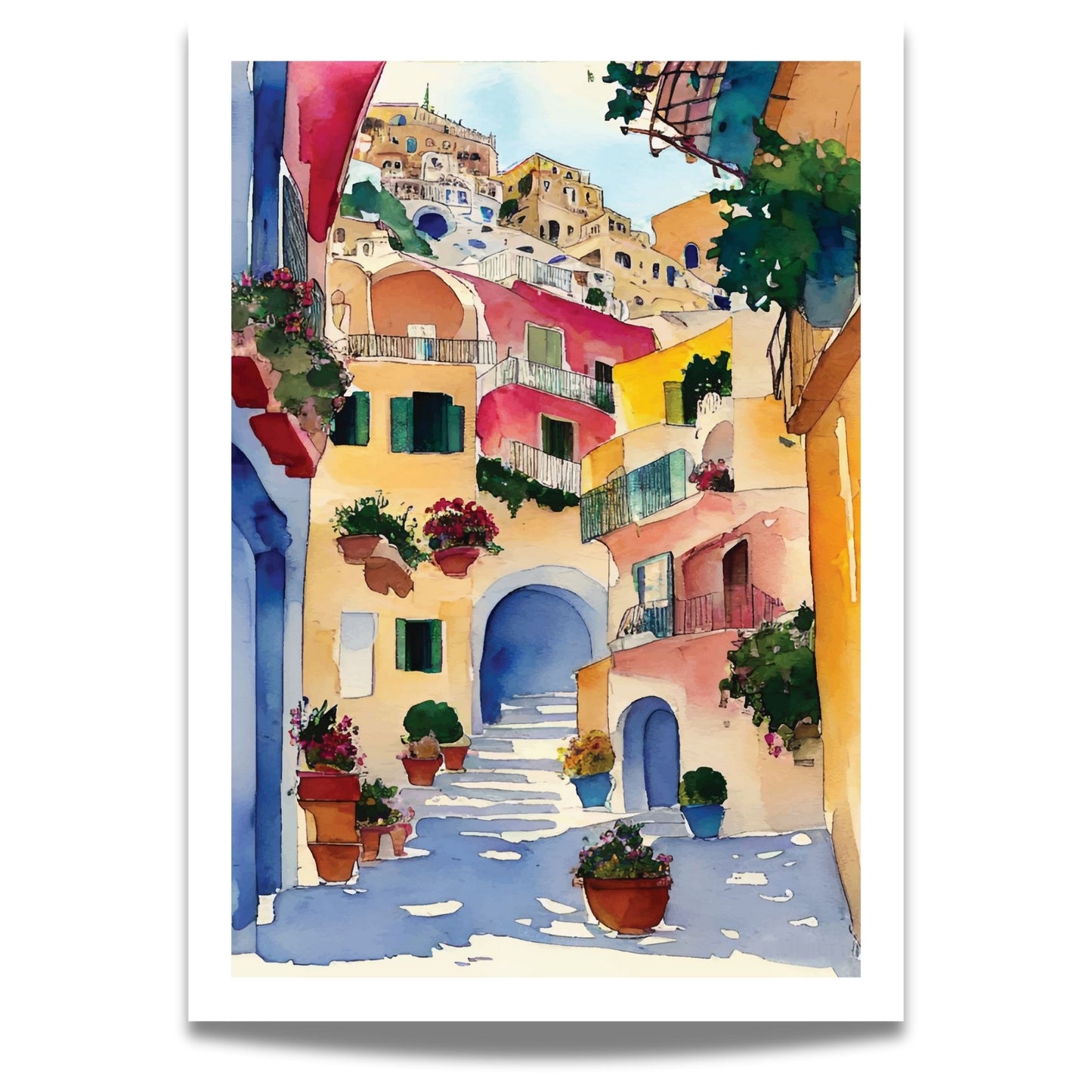 Utforsk magien i Positano med vår plakat Positano No8. 