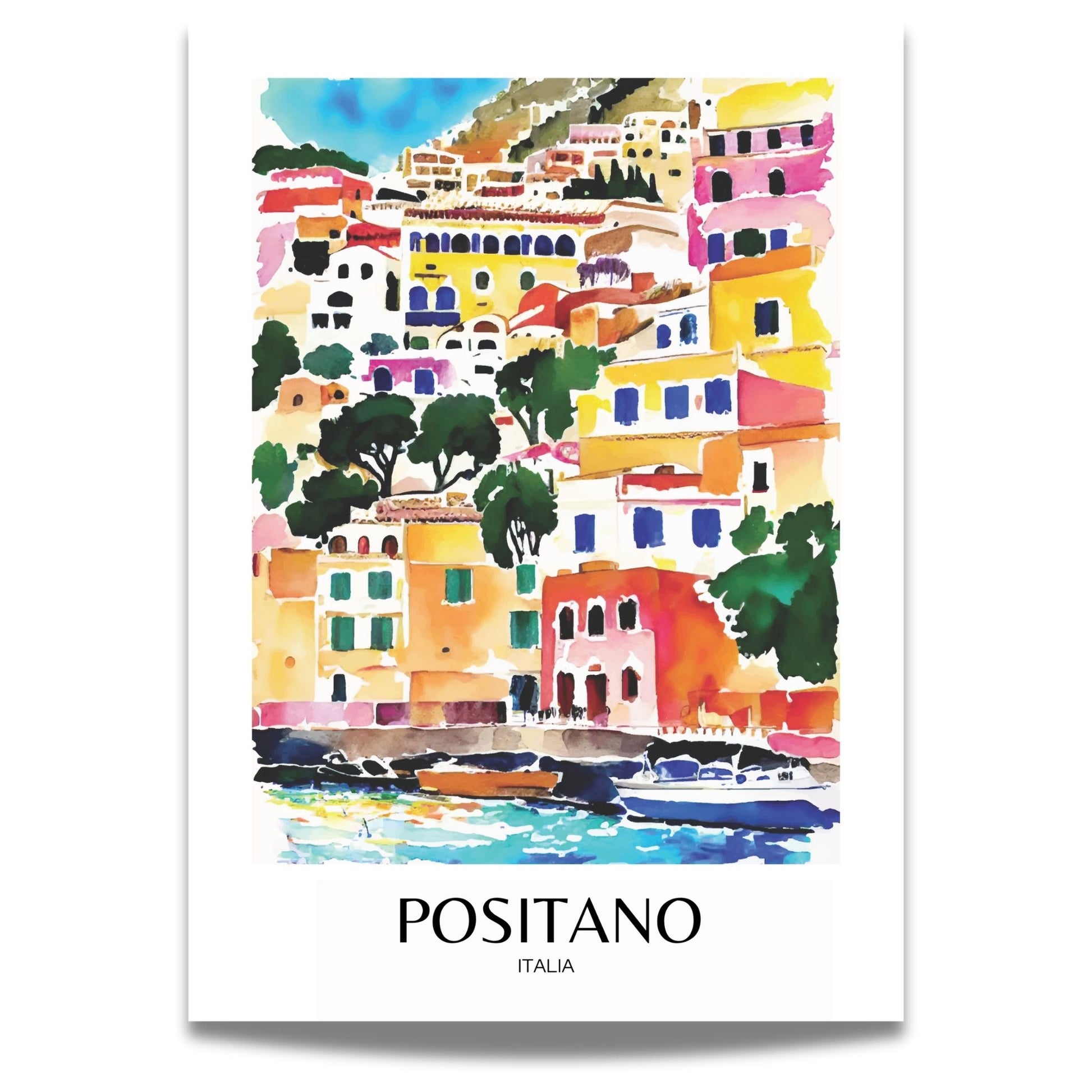 Legg til et snev av italiensk sjarm i hjemmet ditt med vår plakat Positano No2.